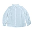 thumbnail image 1 of Gelikeya Girls Ruffle Long Sleeve Blouse Kids Button Down Uniform Dress Shirts Birthday Party School Clothes Blue 13-14 Years, 1 of 4