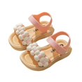 thumbnail image 1 of Gelikeya Girls Sandals Children Sandals Thickened Summer Princess Fashion Soft Sole Toddler Girls Baby Beach Sandals, Pink, 1 of 5