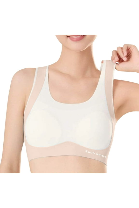 Girls Sport Bras Size 12-14 Teen Girl's Training Bra Cute Cartoon Print Seamless Racerback Cotton Bralette Soft and Comfortable Underclothes(Tweens, Light Pink, 11-14 Years)