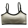 thumbnail image 1 of Gelikeya Girls Sports Bras 8-16 Years Striped Training Bra Soft Cotton Padded Adjustable Strap Teen Bras(Tweens, Grey, 6-15 Years), 1 of 3