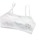 thumbnail image 1 of Gelikeya Girls Sports Bras Size 14-16 with Padding Spaghetti Straps Training Bra Soft Breathable Padded Bralette Adjustable Shoulder Undies(Tweens, White, 10-14 Years), 1 of 4