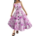 thumbnail image 1 of Gelikeya Girls Summer Casual Dress Flowy Swing Tunic Floral Print Spaghetti Straps Sun Dress Teen Girl Dresses Beach Outfits(Tweens, X04-Pink, 13-14 Years), 1 of 2