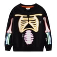 thumbnail image 1 of Gelikeya Glow In The Dark Halloween Shirt Toddler Kids Boys Girls Sweatshirts Skeleton Prints Tee Tops (Z02 Black, 2-3 Years), 1 of 9