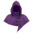 thumbnail image 1 of Gelikeya Halloween Cloak for Men Women Hood Hat Shawl Scarf Cape Hooded Poncho Halloween Apparel, Purple, One Size, 1 of 4