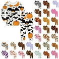 thumbnail image 1 of Gelikeya Halloween Pajamas Sets for Boys Girls Cotton Pjs Soft Comfy Loungewear Sleepwear Outfits (Black, 7-8 Years), 1 of 4