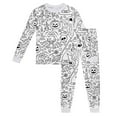 thumbnail image 1 of Gelikeya Halloween Pajamas for Boys Girls Long Sleeved Shirts and Shorts 2 Piece Outfits Nightwear Toddler Hand Painted Pjs Kids Clothing, 1 of 4