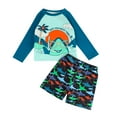 thumbnail image 1 of Gelikeya Kids Bathing Suits Boys 18-24 Months Swim Trunks Swimwear Set Short/Long Sleeve Kids Bathing Suits Boys Hawaiian Beachwear (Baby, Z10 Blue, 18-24 Months）, 1 of 6