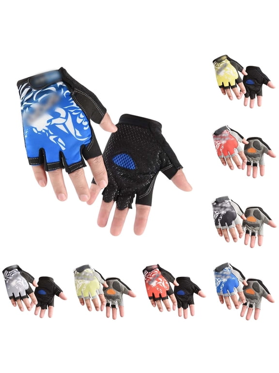 Kids Bike Gloves Size 4-6 Blue, Fashion Kids Dirt Bike Gloves Blue 4-6 Years