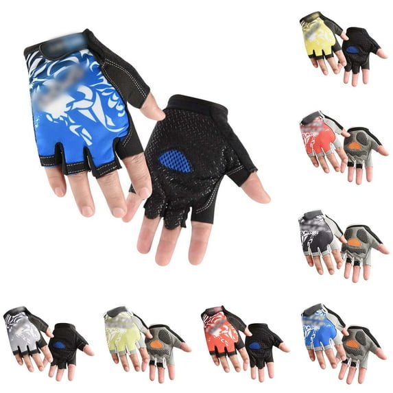 Gelikeya Kids Bike Gloves Size 6-8 Red, Fashion Kids Dirt Bike Gloves Red 6-8 Years