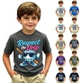 thumbnail image 1 of Gelikeya Kids Boys Baseball T-Shirt, Short Sleeve Crew Neck Tee, Cool Trendy Sport Top for Toddler Boys (Beige, 10-11 Years), 1 of 7
