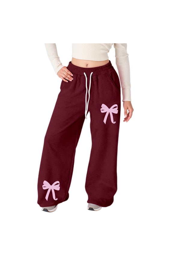 Kids Boys Girls Baggy Sweatpants Open Bottoms Straight Leg Joggers Kids High Waist Jogger Sweat Pants Valentines Day Gifts, & 15-16 Years