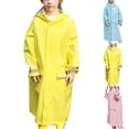 thumbnail image 1 of Gelikeya Kids Boys Girls Rain Jacket Size 6-16Y Lightweight Waterproof Raincoat Hooded Lined Long Windbreaker with Pockets (Blue, 6-8 Years), 1 of 4
