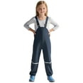 thumbnail image 1 of Gelikeya Kids Girls Boys Rain Pants Waterproof Bib Overalls Toddler Mud Proof Rain Wear Windproof Suspender Trousers Navy 2-3 Years, 1 of 4