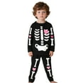 thumbnail image 1 of Gelikeya Kids Halloween Pajamas Toddler Boys Girls Sleepwear Pjs Outfit Long Sleeve Tops and Pants 2 Piece Pajama Sets (Black, 6-7 Years), 1 of 7