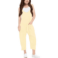 thumbnail image 1 of Gelikeya Kids Overalls for Girls Size 13-14 Solid Color Casual Sleevless Jumpsuits Back to School Clothes (Teens, Beige), 1 of 6