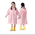 thumbnail image 1 of Gelikeya Kids Ponchos Big Girl Rain Jackets Teen Girls Raincoat Breathable Waterproof Outdoor Rainwear 8-14Y (Light Pink, 10-12 Years), 1 of 6