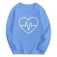 thumbnail image 1 of Gelikeya Kids Sweatshirts Boys Girls Valentines Day Shirts Long Sleeve Crewneck Pullover Tops Cute Heart Graphic Tees Light Blue 4-5 Years, 1 of 2