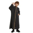 thumbnail image 1 of Gelikeya Kids Thobe for Boys Arabic Long Sleeve Kaftan Robe Zipper Prayer Dress for Boys Thobe Eid Outfit Black, 9-10 Years, 1 of 8