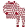 thumbnail image 1 of Gelikeya Little Boys Christmas Pajamas Size 6/7 Cotton Long Sleeve Pjs Casual Crewneck Loungewear Pajama Sets Cute Print Outfits #01 Red 6-7 Years, 1 of 2