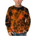 thumbnail image 1 of Gelikeya Long Sleeve Shirts for Kids Loose Fit Crew Neck Pullover Tops for Boys Girls Cute Novelty Fashion 3D Graphic Tee #11 Orange 5-6 Years, 1 of 4