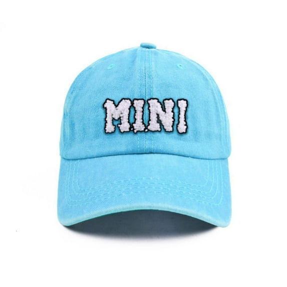 Gelikeya Mama and Mini Hats for Women Girls Mummys Day Baseball Hat Adjustable Embroidered Cotton Matching Baseball Cap (Blue, 4-12 Yearss)