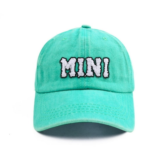 Gelikeya Mama and Mini Hats for Women Girls Mummys Day Baseball Hat Adjustable Embroidered Cotton Matching Baseball Cap (Green, 4-12 Yearss)