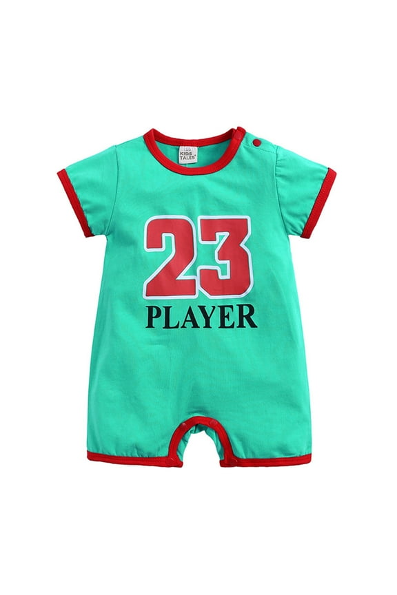 Baby Clothes 0-18 Months Short Sleeve Toddler Rompers Casual Summer Dailywear Bodysuit Outdoor Wear Jumpsuits (Green, 0-3 Months)
