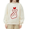 thumbnail image 1 of Gelikeya Oversized Girls Sweatshirt Valentines Day Crew Neck Funny Sweatshirts Trendy Oversized Loose Winter Clothes & 10-12 Years, 1 of 5