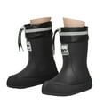 thumbnail image 1 of Gelikeya Rain Boots Toddler Cute Patterns Waterproof Rain Shoes Back To School Shoes (Black, Size 9-10 Years), 1 of 6