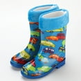thumbnail image 1 of Gelikeya Rain Boots for Boys Light Up Fashion Cool Rainboots Children's Footwear (Blue, Size 6-6.5 Years), 1 of 3
