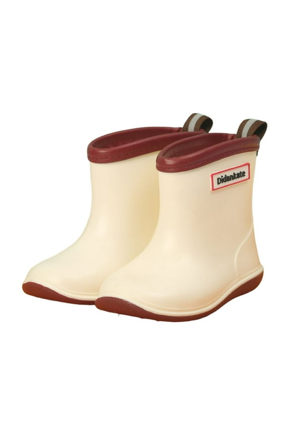 Rain Boots for Girls Fashion Pattern Rubber Boots Back To School Shoes Work Boots (Rainwear, Red, 6-12 Months)