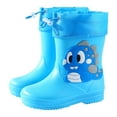 thumbnail image 1 of Gelikeya Rain Boots for Toddler Kids Light Up Soft and Breathable Natural Rubber Boots Rainwear (Blue, Size 3-4 Years), 1 of 3