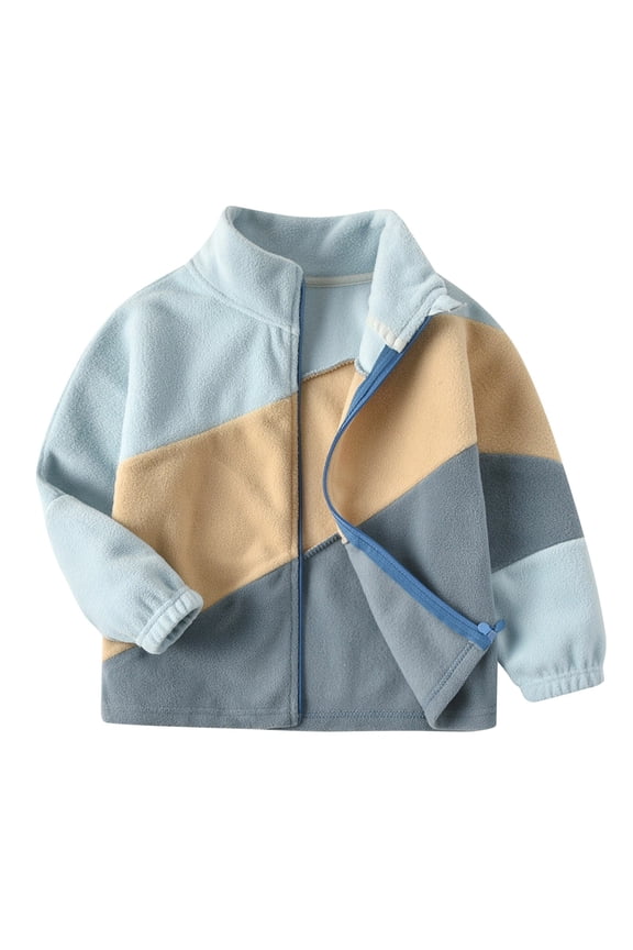 Rain Coats for Kids Boy Girls' Outerwear Jackets & Coats Solid Color Long Sleeve Girls Fashion Denim Jacket Cardigan Washed Hole Casual Wear Boys Clothes (Light Blue, 5-6 Years)