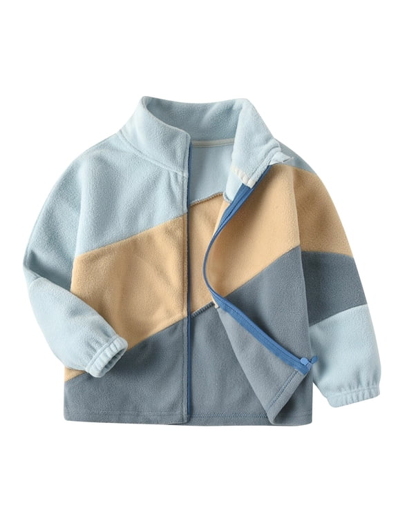 Rain Coats for Kids Boy Girls' Outerwear Jackets & Coats Solid Color Long Sleeve Girls Fashion Denim Jacket Cardigan Washed Hole Casual Wear Boys Clothes (Light Blue, 5-6 Years)