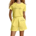 thumbnail image 1 of Gelikeya School Kids Clothes Szie 7-8 Yellow Girls School Clothing Sets, 1 of 5