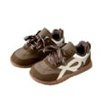 thumbnail image 1 of Gelikeya School Shoes for Boys Sneakers Fashion Cool Outdoor Wear Back To School Shoes Brown 3.5-4 Years, 1 of 7