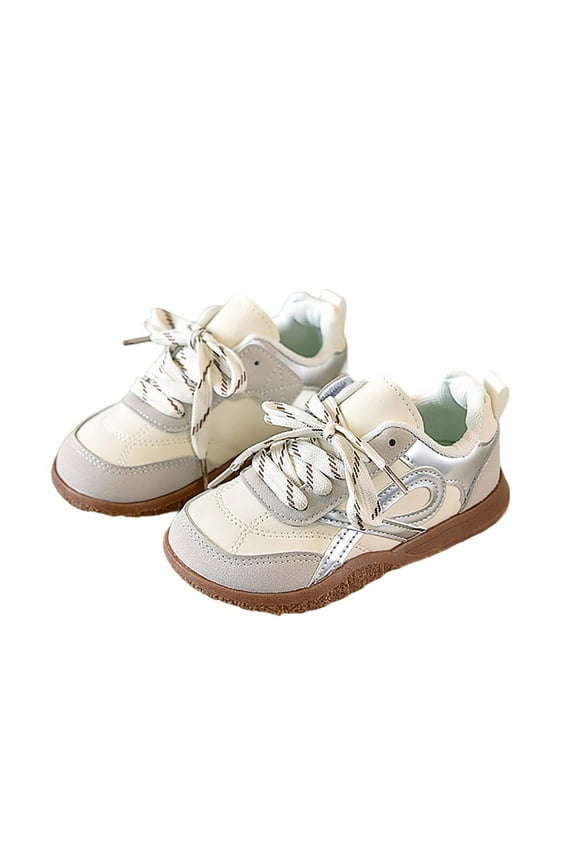 School Shoes for Boys Sneakers Fashion Cool Outdoor Wear Back To School Shoes White 4.5-5 Years