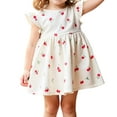 thumbnail image 1 of Gelikeya Spring Dresses for Girls Size 2T Flutter Short Sleeve Round Neck Casual Dress Cute Fruits Prints Princess Dresess(Toddlers, Z04 Pink, 5-6 Years), 1 of 6