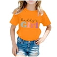 thumbnail image 1 of Gelikeya Boys Shirts Size 12-14 Daddy's Girl Fashion Letter Prints Shirts Short Sleeve 100 Days of School Shirt Summer Tops Orange 12-14 Years, 1 of 4