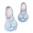 thumbnail image 1 of Gelikeya Toddler Ballet Dance Shoes for Girls Cute Bowknot Design Soft Sole Cat Shoes Classic Performance Footwear Sky Blue, Size 13, 1 of 2