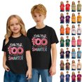 thumbnail image 1 of Gelikeya Toddler Kids 100 Days of School Shirt Boys Girls Short Sleeve Tshirts Cute Spring Summer Outerwear Clothing Army Green, 8-9 Years, 1 of 7