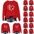 thumbnail image 1 of Gelikeya Toddler Kids Girls Sweatshirts Valentine's Day Fashion Cute Shirts Long Sleeve Round Neck Pullover Tops 2-9Y #10 Red & 3-4 Years, 1 of 5