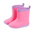 thumbnail image 1 of Gelikeya Toddler Kids Rain Boots Fashion Cool Outdoor Wear Natural Rubber Boots Boys' Fashion (Pink, Size 7-8 Years), 1 of 5