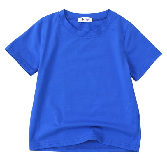 Gelikeya Toddler Kids Shirts for Girls Size 7-8 Casual Soft Comforable Short Sleeve Crewneck T Shirt Back to School 100 Days Shirts Summer Clothing Blue 7-8 Years