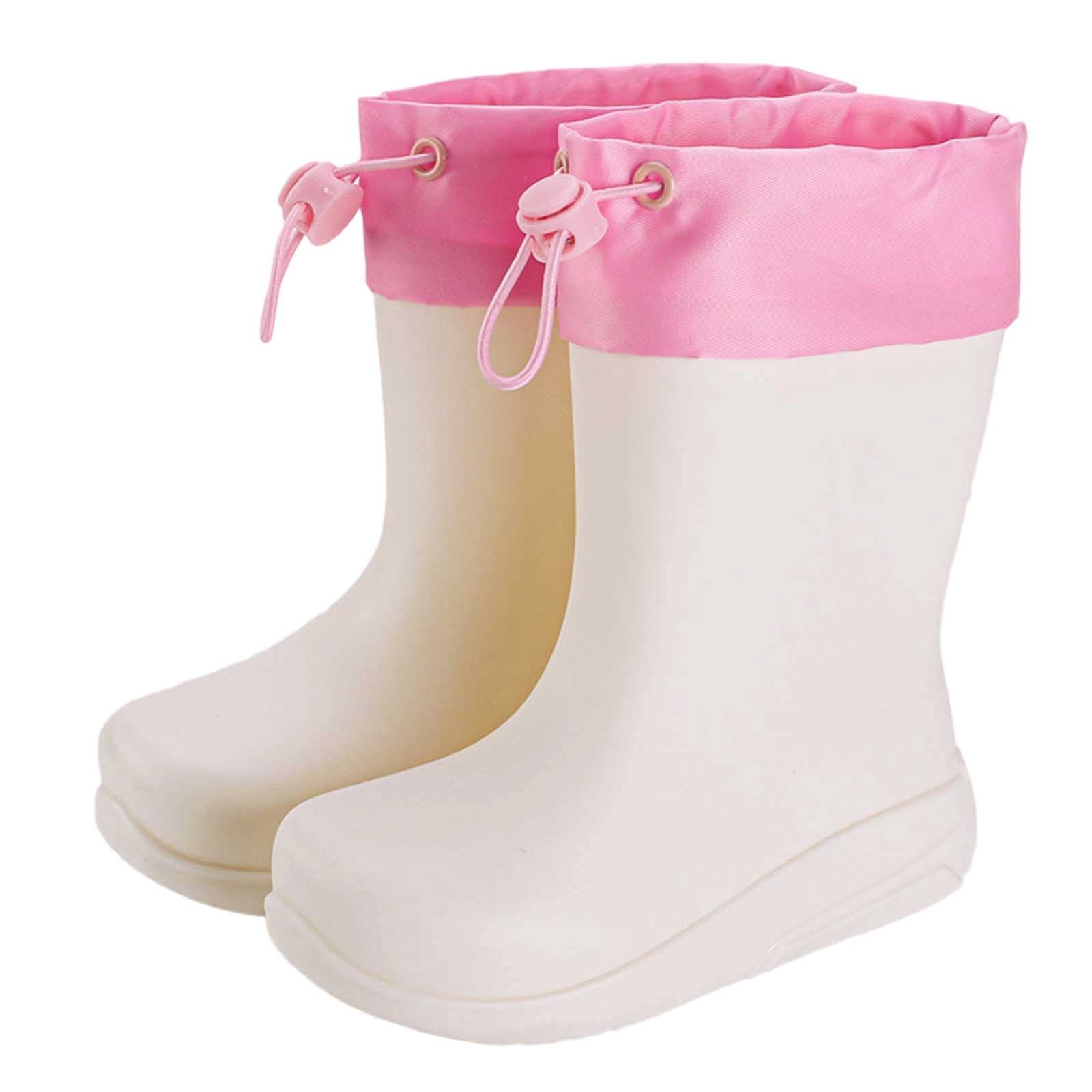 Gelikeya Toddler Rain Boots Fashion Cool Waterproof Natural Rubber ...