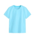 thumbnail image 1 of TGPMGRZ Toddler Shirts for Girls Size 3-4 Cute Solid Color Short Sleeve T Shirt Casual Birthday Girl Boy Shirts 100 Days of School Summer Clothes Light Blue 3-4 Years, 1 of 4