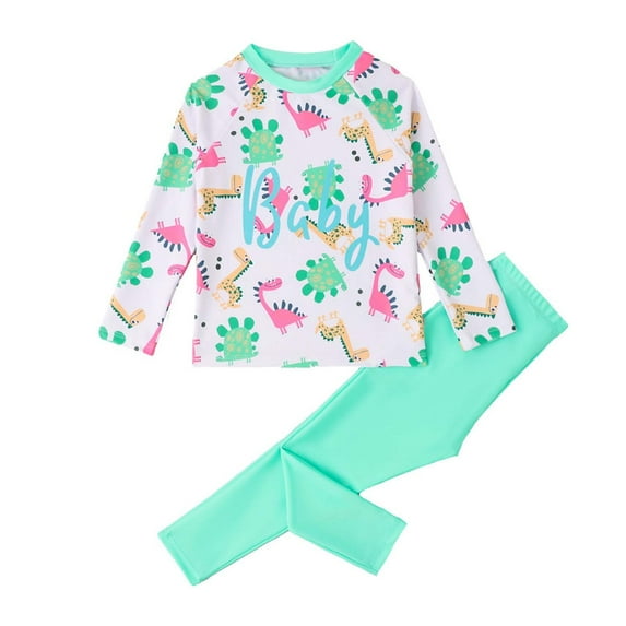 Gelikeya Toddler Swimsuit Boy Size 4-5 Swim Trunks Swimwear Set Short/Long Sleeve Kids Bathing Suits Boys Hawaiian Beachwear (Toddlers, Z12 Green, 4-5 Years)