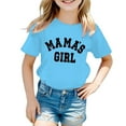 thumbnail image 1 of Gelikeya Tween Boys Shirts Size 11-12 Mama's Girl Fashion Letter Printed T Shirt Short Sleeve Tops Casual Loose Activewear Clothing Blue 11-12 Years, 1 of 4