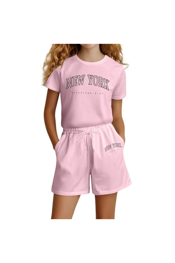 Tween Girls Trendy Clothes Girl Clothes Size 7-8 Tween Clothes 10-12 Girls Trendy Girls Size 12 Clothes Girls School Clothing Sets (Pink, 7-8 Years)