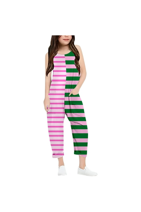 Tween Girls Trendy Clothes Size 9-10 Years Relaxed Fit Comfy Soft Summer Outfits Loose Fit Casual Overalls Romper Pants Clothes with Pocket (Kids, Hot Pink)